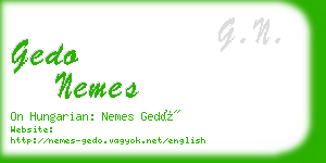 gedo nemes business card